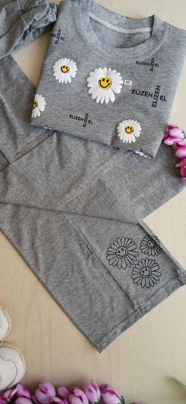 لباس کودک دخترانه، ست تابستانی بچگانه، لباس راحتی بچه، لباس شیک بچه، ست تیشرت شلوار نوزاد، لباس دخترانه طرح گل، خرید اینترنتی لباس کودک، فروشگاه لباس بچه در مهاباد