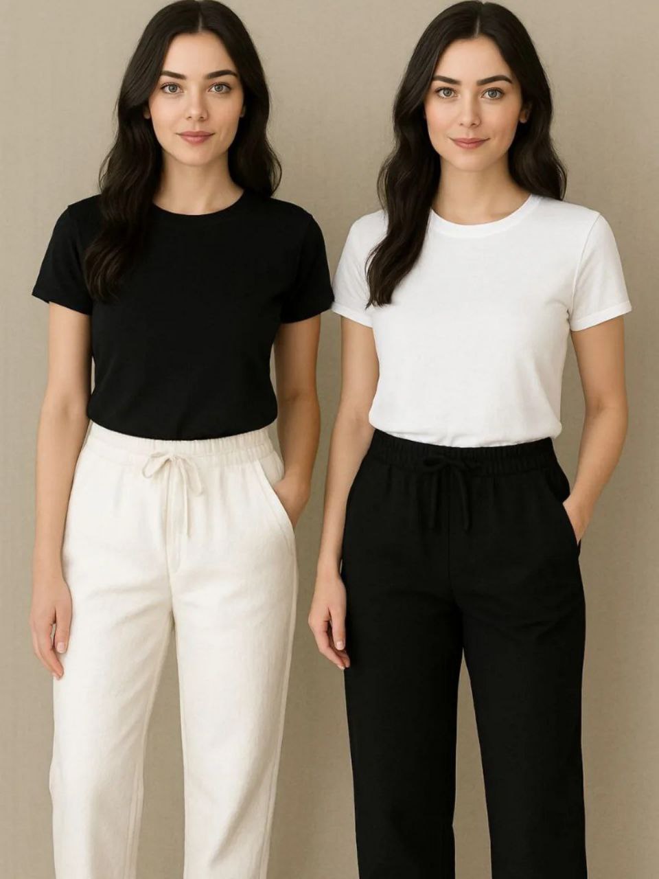 شلوار نخ پنبه بگ|بدون آبرفت| ۲ رنگ جذاب. رنگ سفید